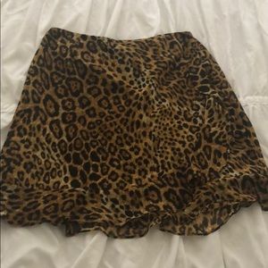 Leopard mini skirt